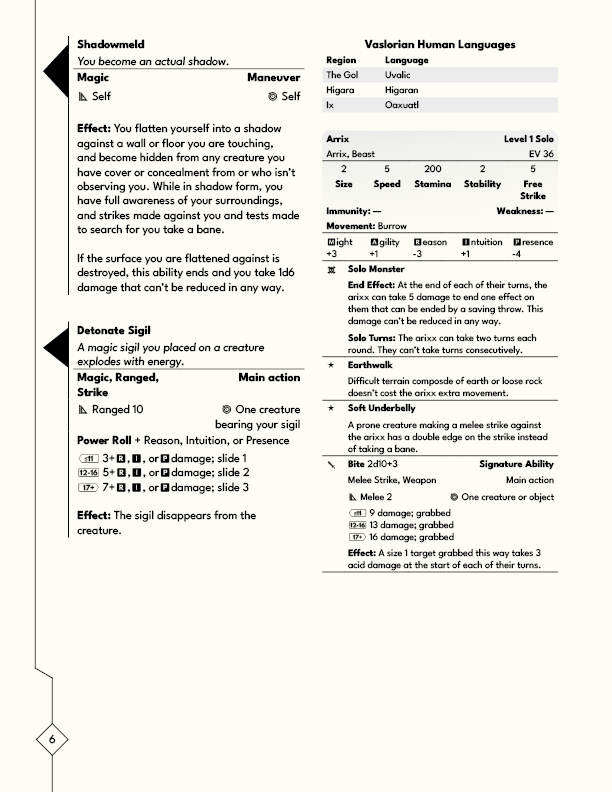 Screenshot 5 for Draw Steel Templates - Affinity 2, InDesign, Google Docs