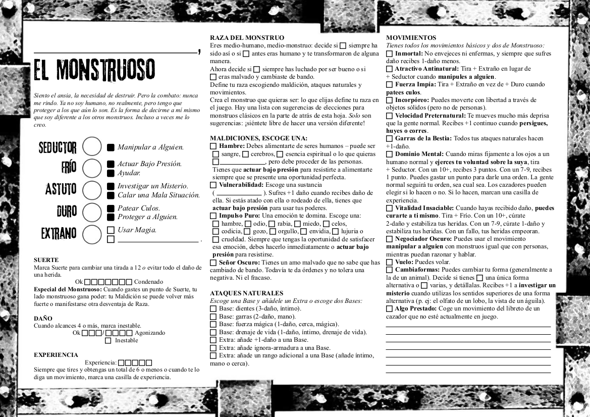 Screenshot 2 for Monster of the Week Libretos