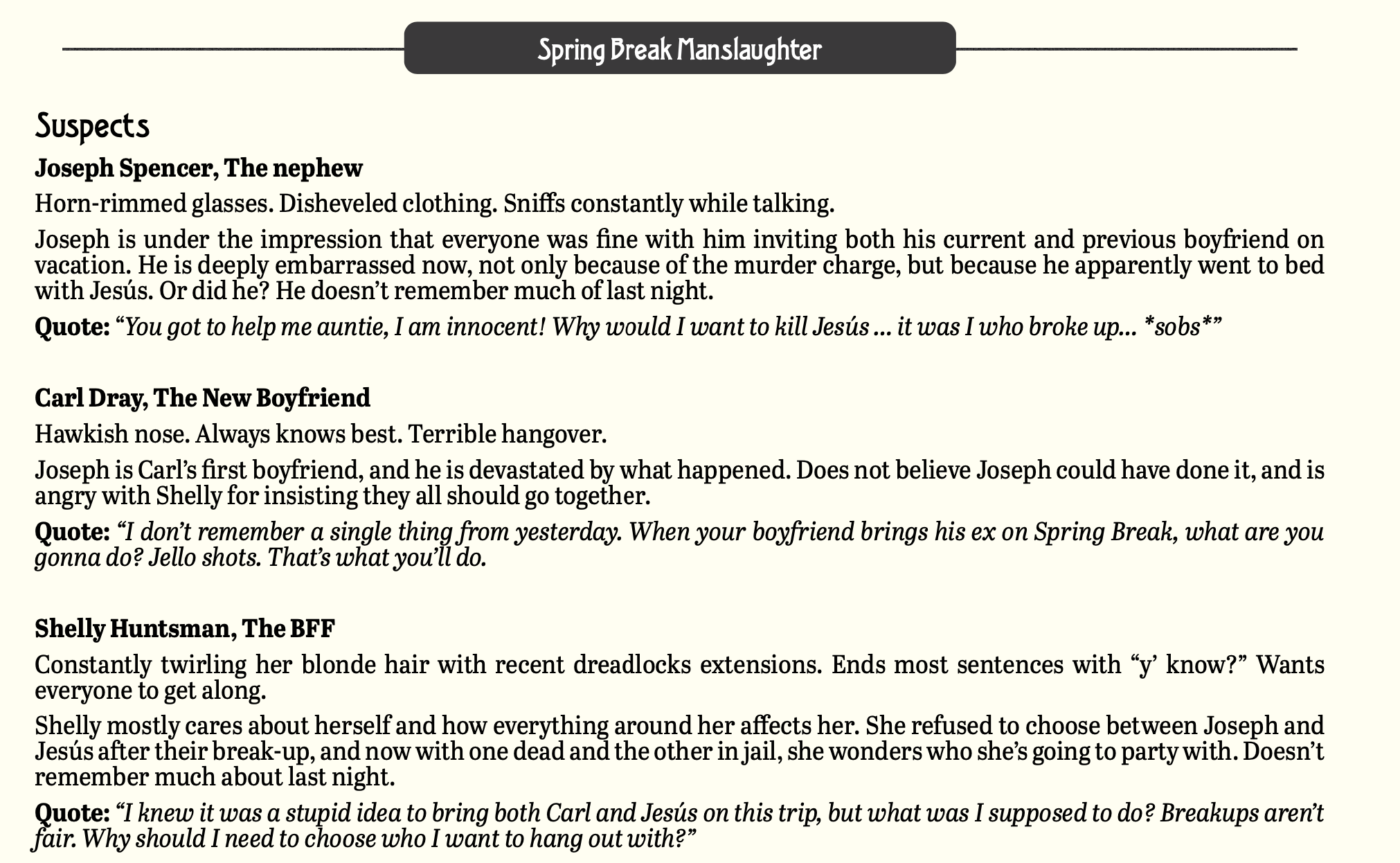 Screenshot 2 for Spring Break Manslaughter: A Brindlewood Bay Mystery