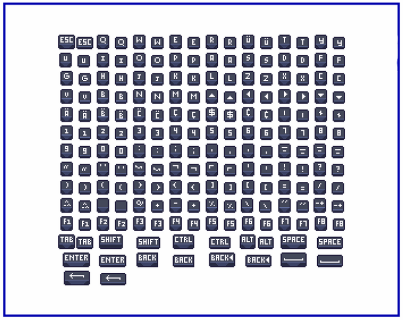 Pixel Keyboard Keys UI by VerzatileDev