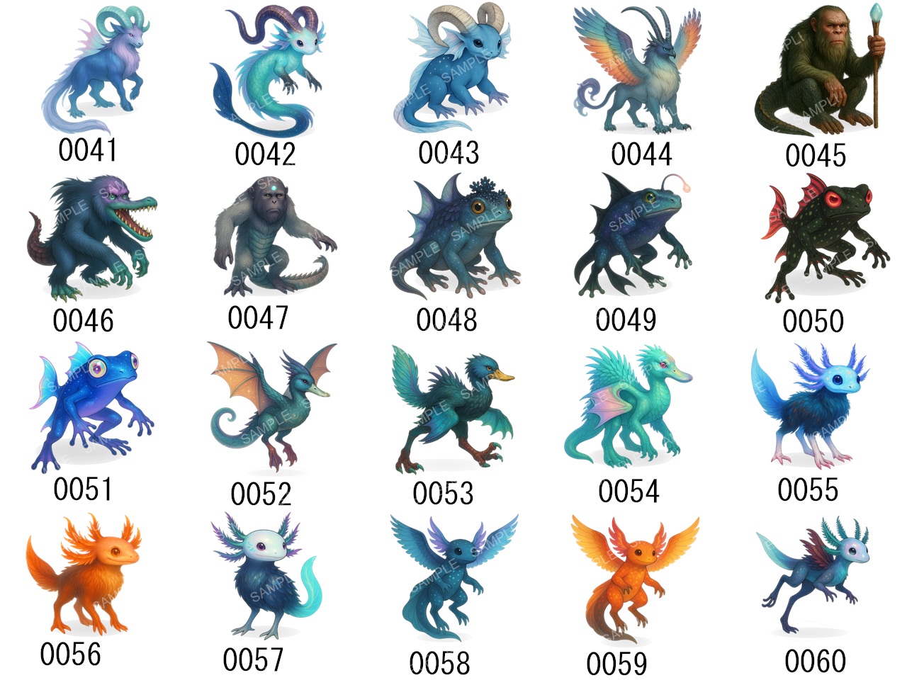 All 113 enemies preview numbered