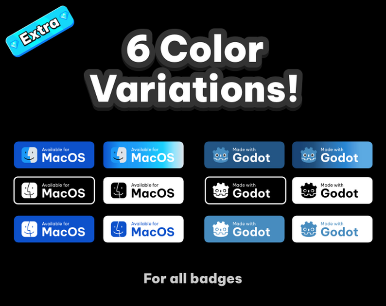 Platform Badge Asset Pack by MaxBluePanda
