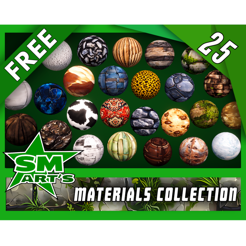 Materials Texture Pack – 25 Free High-Quality Stylized Materials by SM ...
