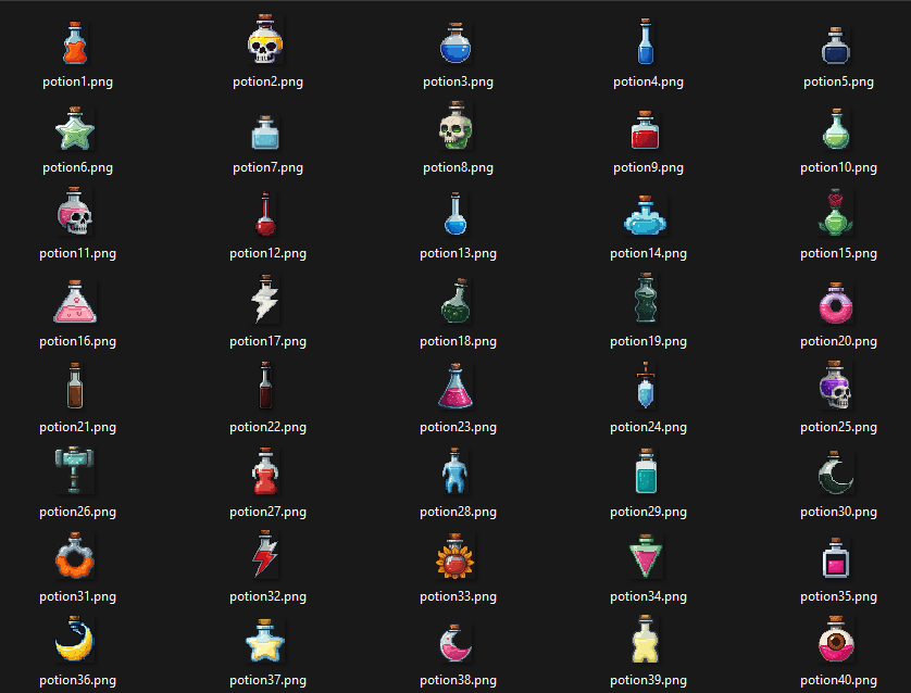 Potions Pixel Art Mega Pack - FREE x41 by DokiStarDoki