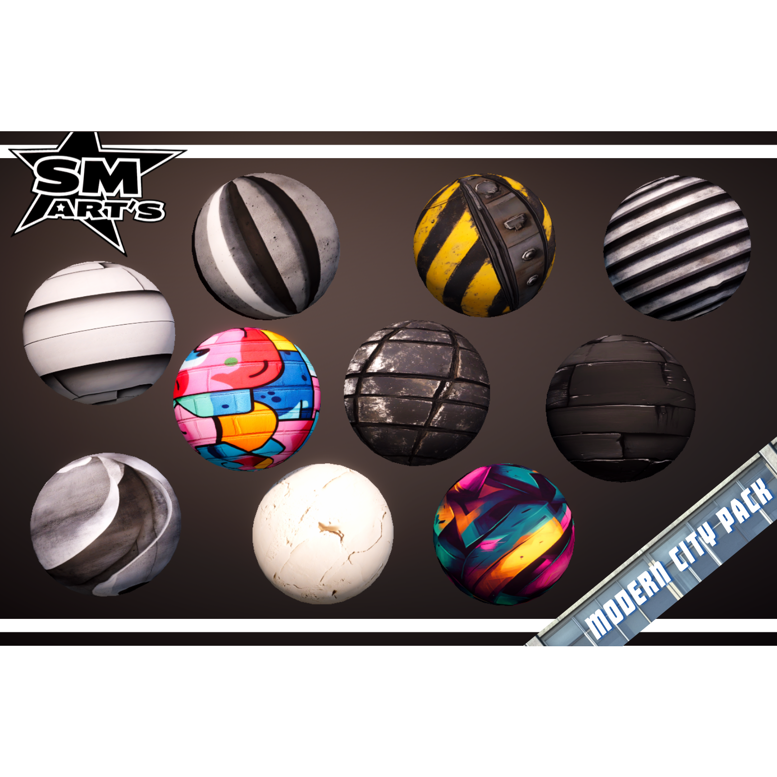 Curated visual reference: Fresh Look at Modern City Texture Pack 50 High Quality Stylized Materials By