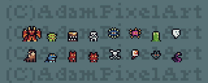 Jsoull Sprites Smawl Folks - Fantasy Sprites - Palette B by Adam Childs