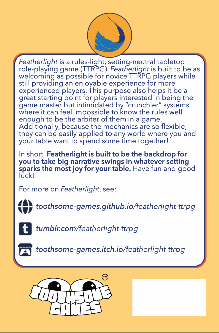 Screenshot 4 for Featherlight Rulebook