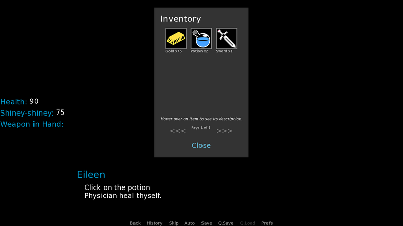 A Simple Inventory for RenPy by BadMustard