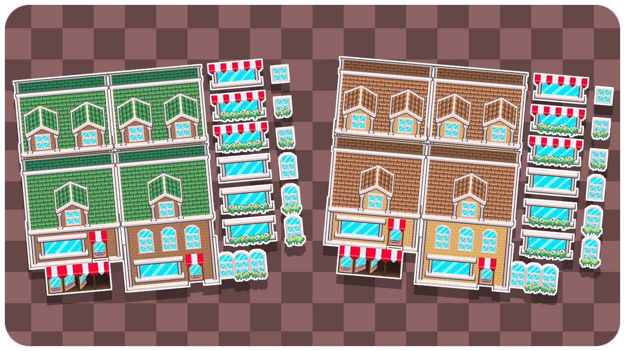 Pixel Store Building Pixel Store Building 16x16 Tiles by ELV Games