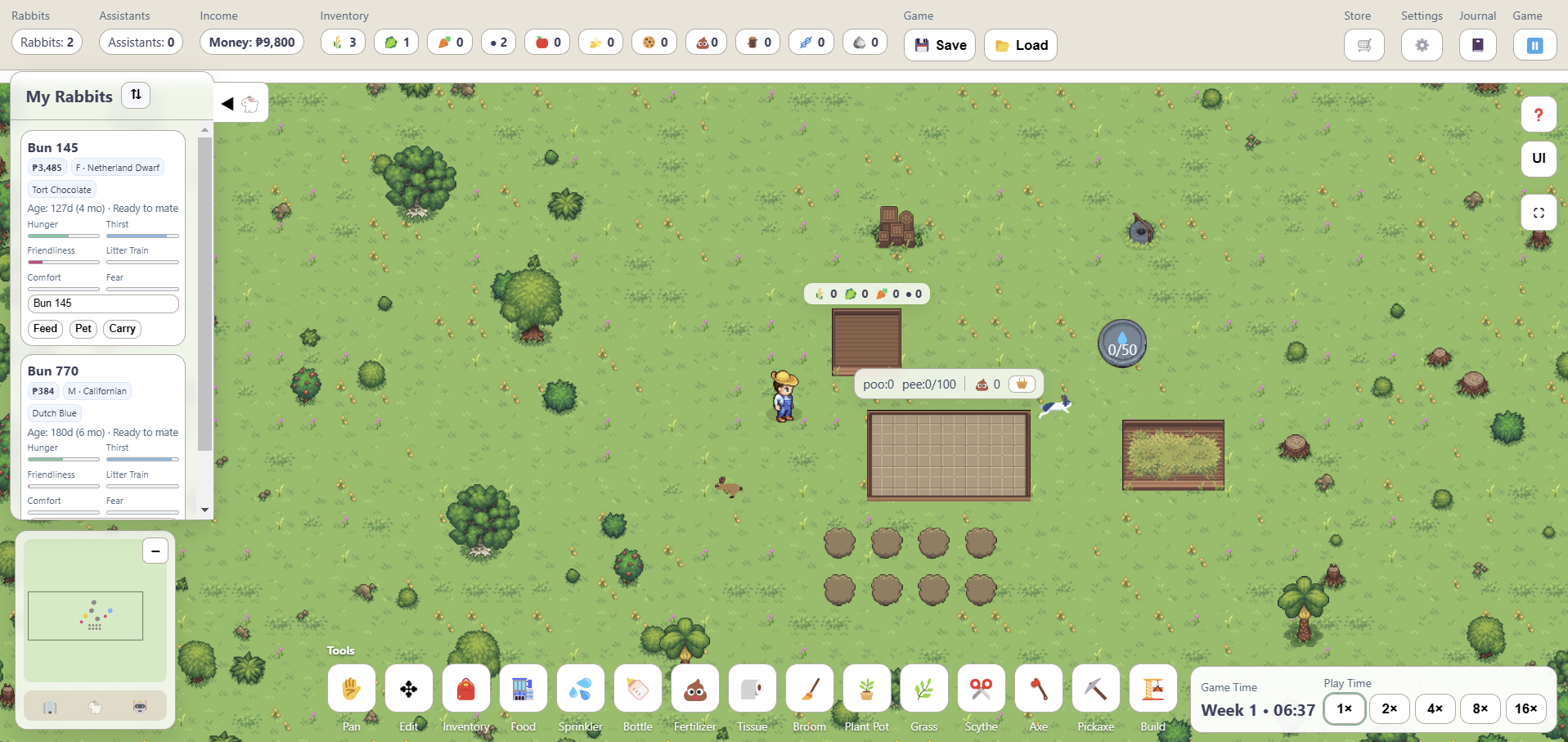 Pixel Rabbit Farm by Artofcham