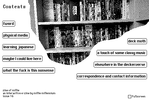 Screenshot 4 for zine of Millie 1-30 archive
