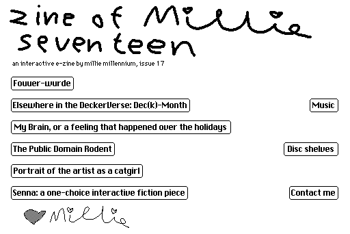 Screenshot 5 for zine of Millie 1-30 archive