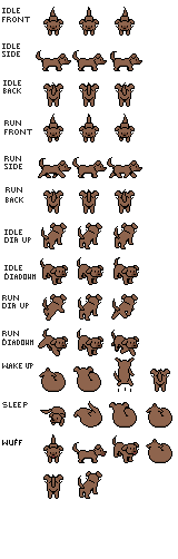 2 Bit Dog Example 2D Pixel Dogs by lin