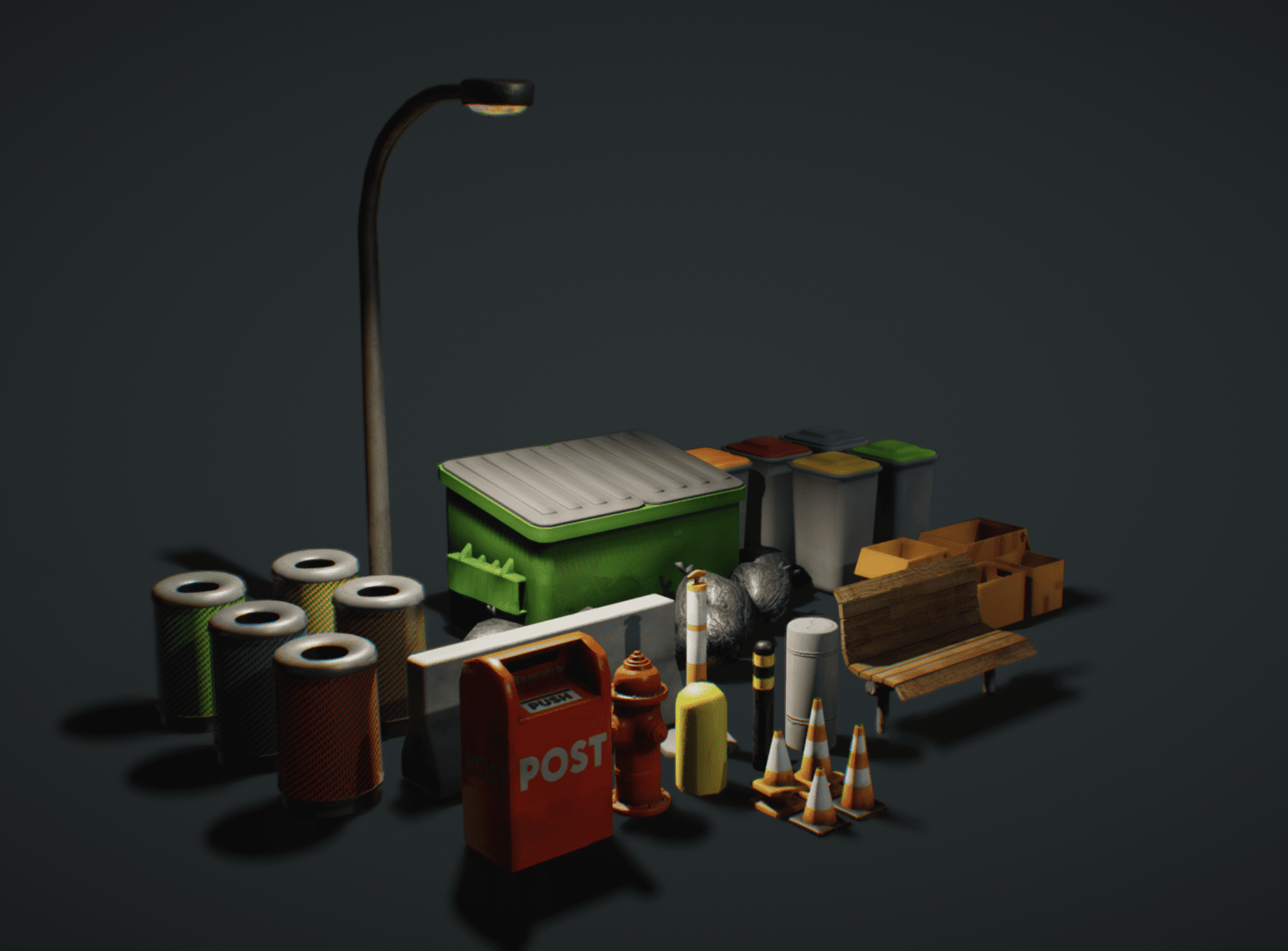 Street Props Pack (Game Ready) by CrazyDrPants