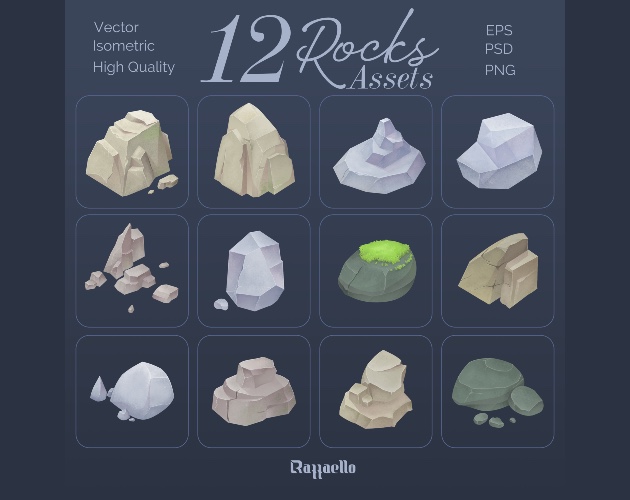 12 Rocks Look Out 12 Rocks - Assets Pack by LuizRaffaello