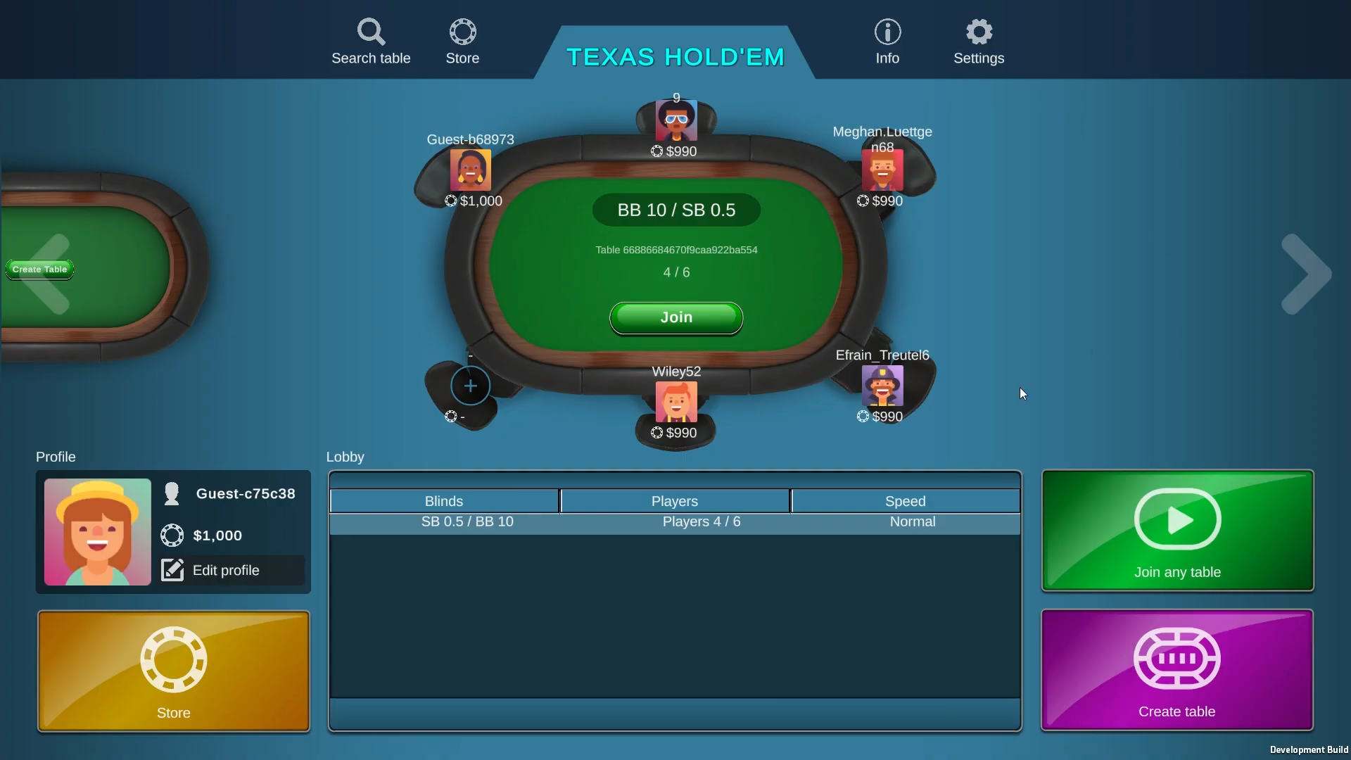 Screenshot 2 for Texas Hold'em Poker – Multiplayer Casino Card Game