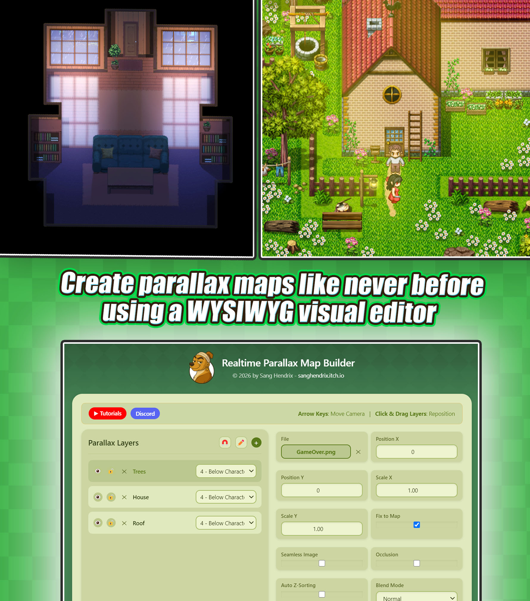 Hendrix Realtime Parallax Map Builder - RPG Maker MZ Plugin by