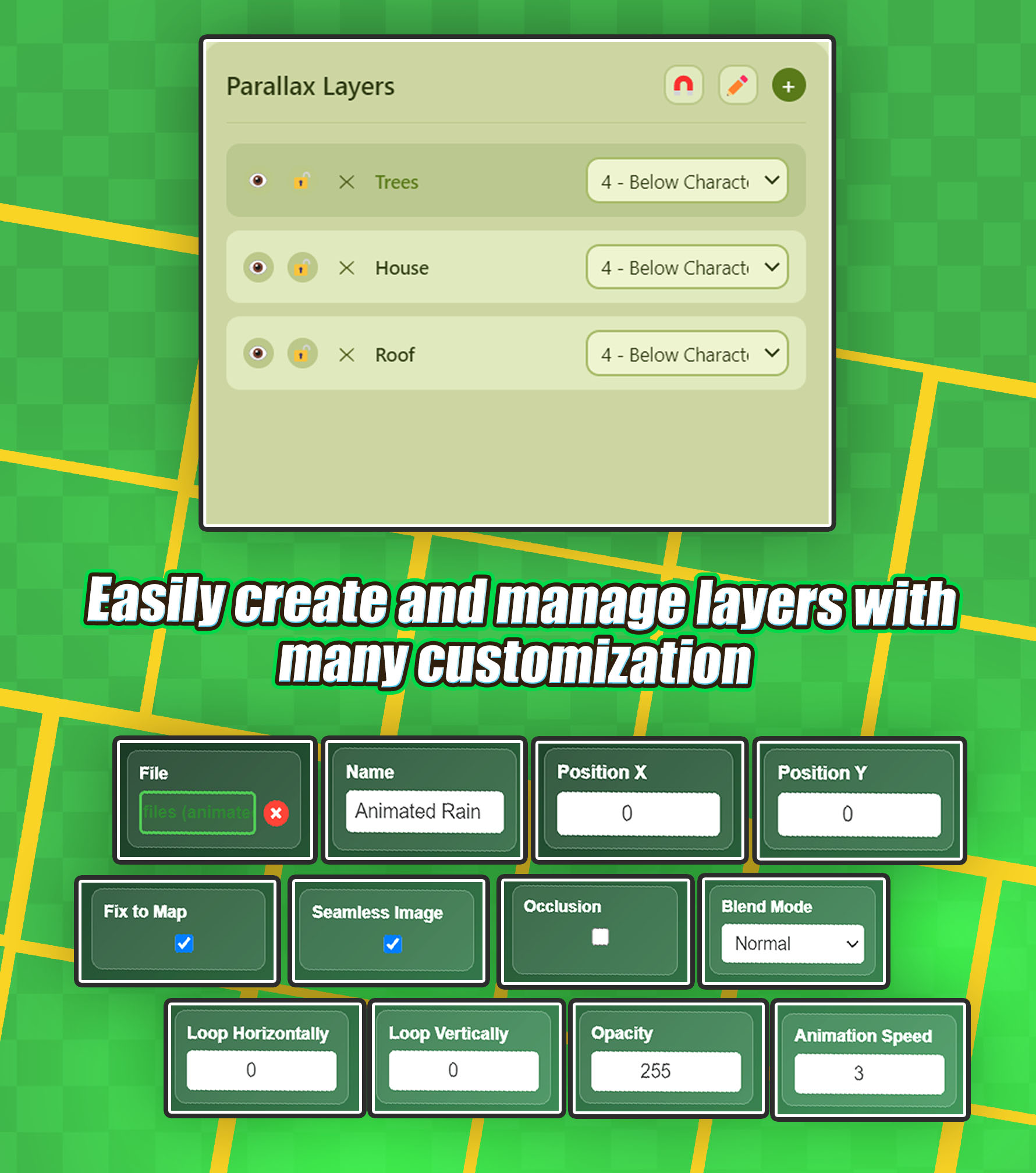 Hendrix Realtime Parallax Map Builder - RPG Maker MZ Plugin by Sang Hendrix