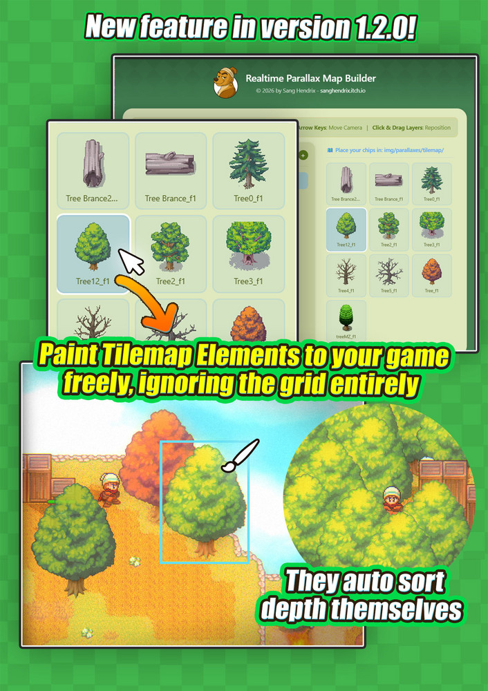 Hendrix Realtime Parallax Map Builder - RPG Maker MZ Plugin by Sang Hendrix