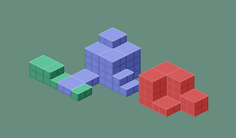 Pixel Isometric Prototype Blocks by adwitr