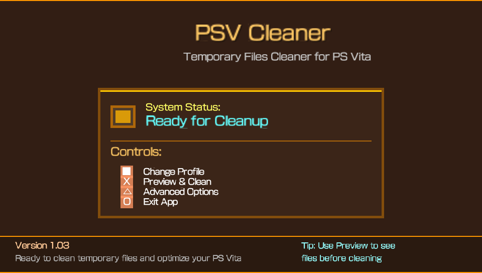 Screenshot 3 for PSV Cleaner - PlayStation Vita Temporary Files Cleaner