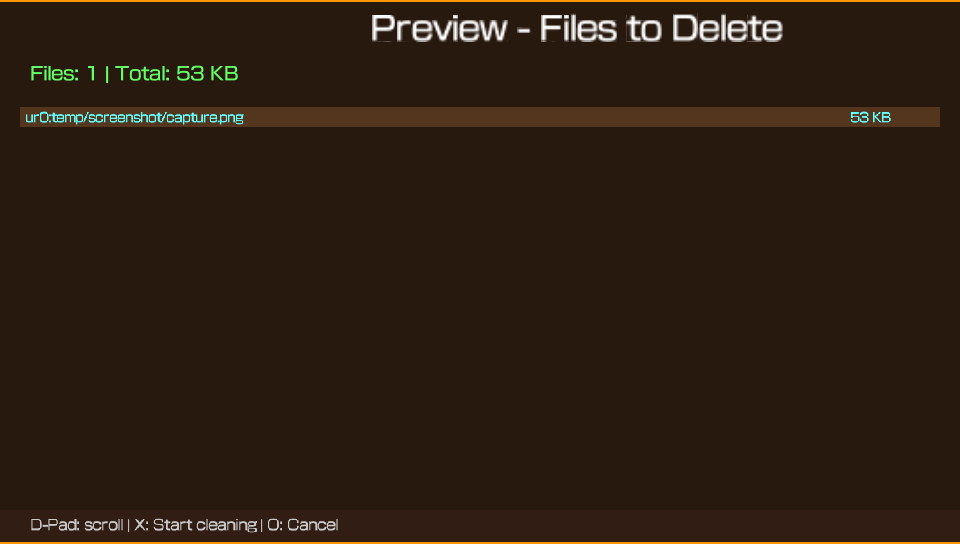 Screenshot 2 for PSV Cleaner - PlayStation Vita Temporary Files Cleaner