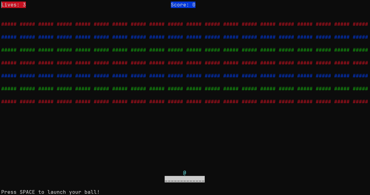 ascii-breakout by Tom - TotoEnF5, Iko