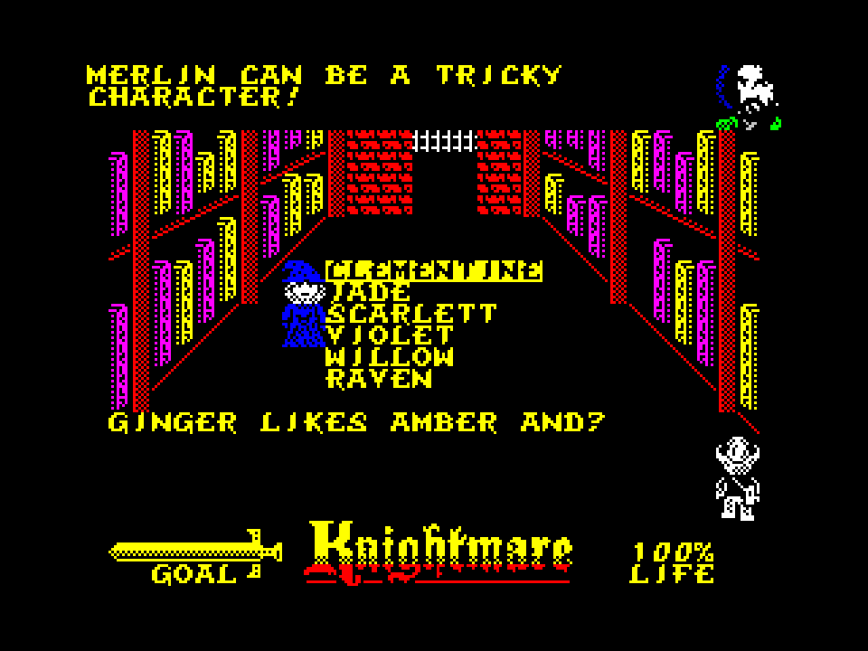 Screenshot 3 for Knightmare (2024) for ZX Spectrum 48/128k