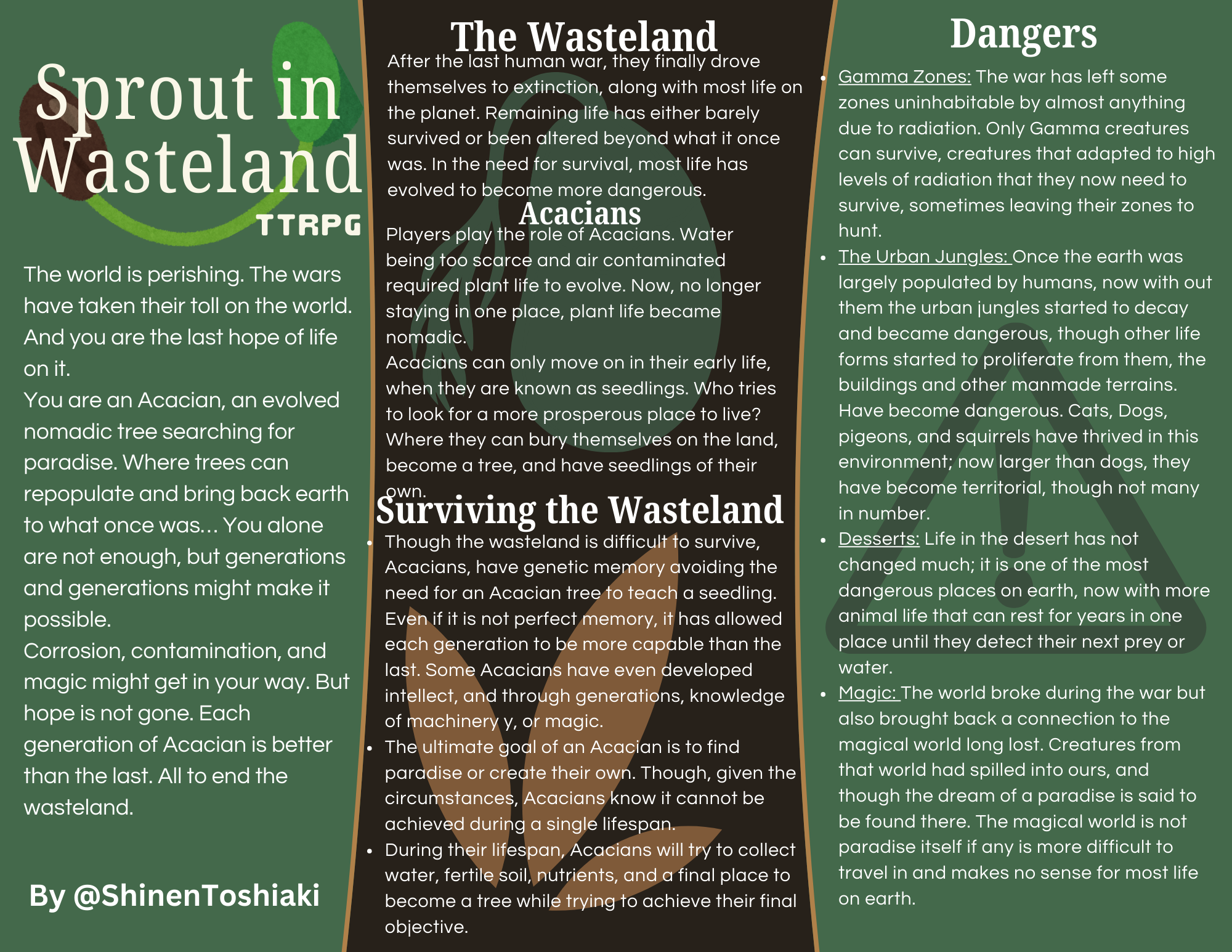 Screenshot 2 for Sprout in Wasteland One-Page TTRPG