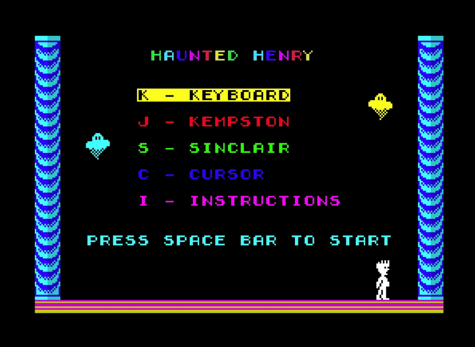 ZX Spectrum browser game - Haunted Henry by OhMyGames!
