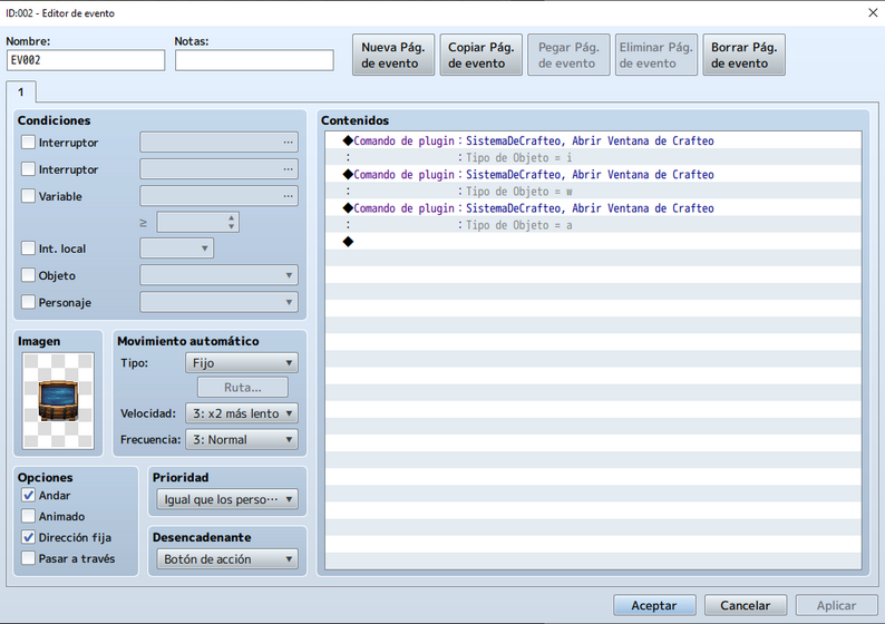 RPG maker MZ plugin (esp) - Crafting system by Akagiz Works