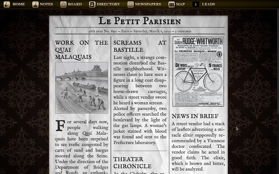 Screenshot 5 for Lecoq : Investigations in 1900