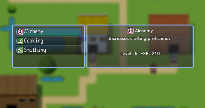 Skill-Based Crafting for RPG Maker MZ by BitQuest Studio