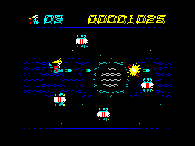 Captura de juego de Go-Go BunnyGun, estilo retro de 8 bits