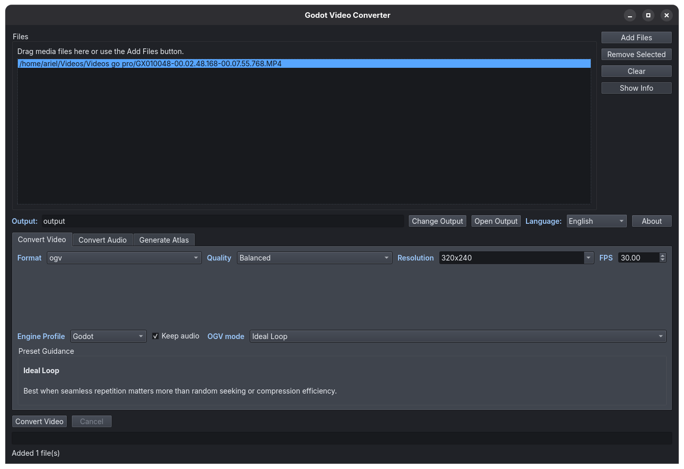 Screenshot 2 for Godot Video Converter