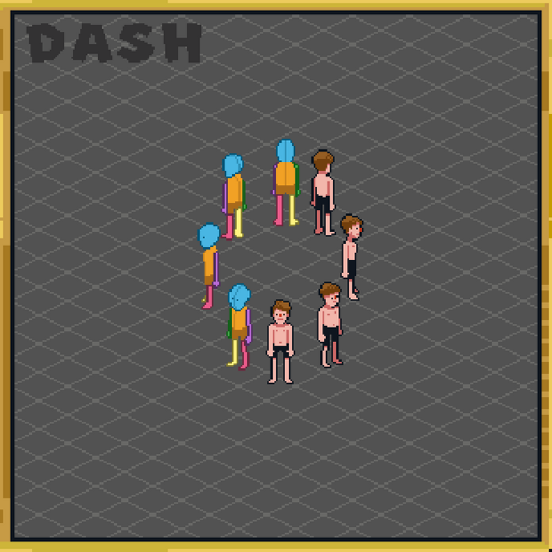 Isometric Character Animations Template (64x64 Pixel Art) by @pixel_Salvaje