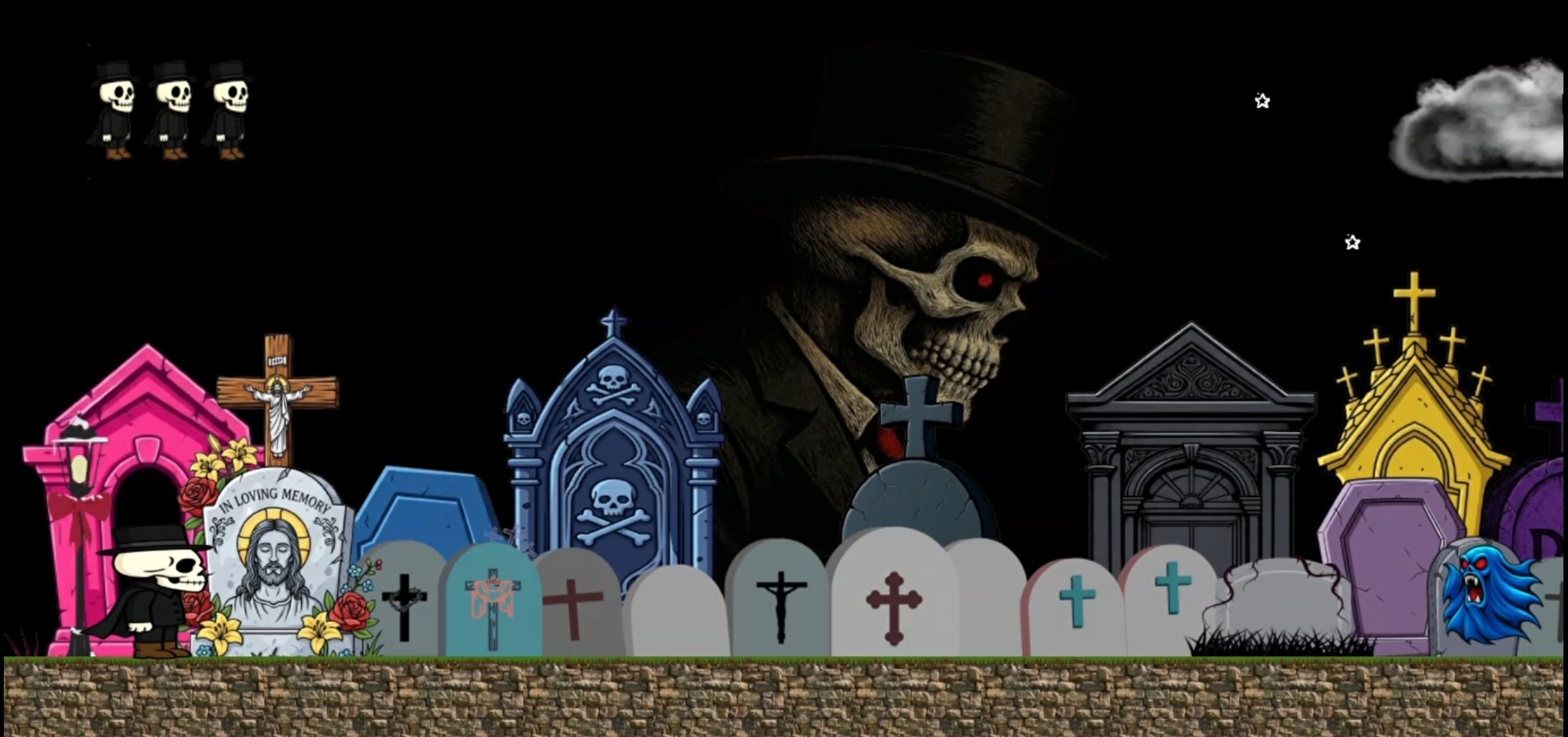 Mr. Skull, the cemetery guardian by Marcelo Fonseca Indie Games
