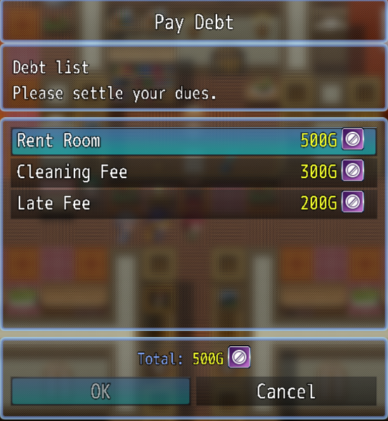 Screenshot 2 for RPG Maker MV/MZ - Pay the Bill + Advanced Order System