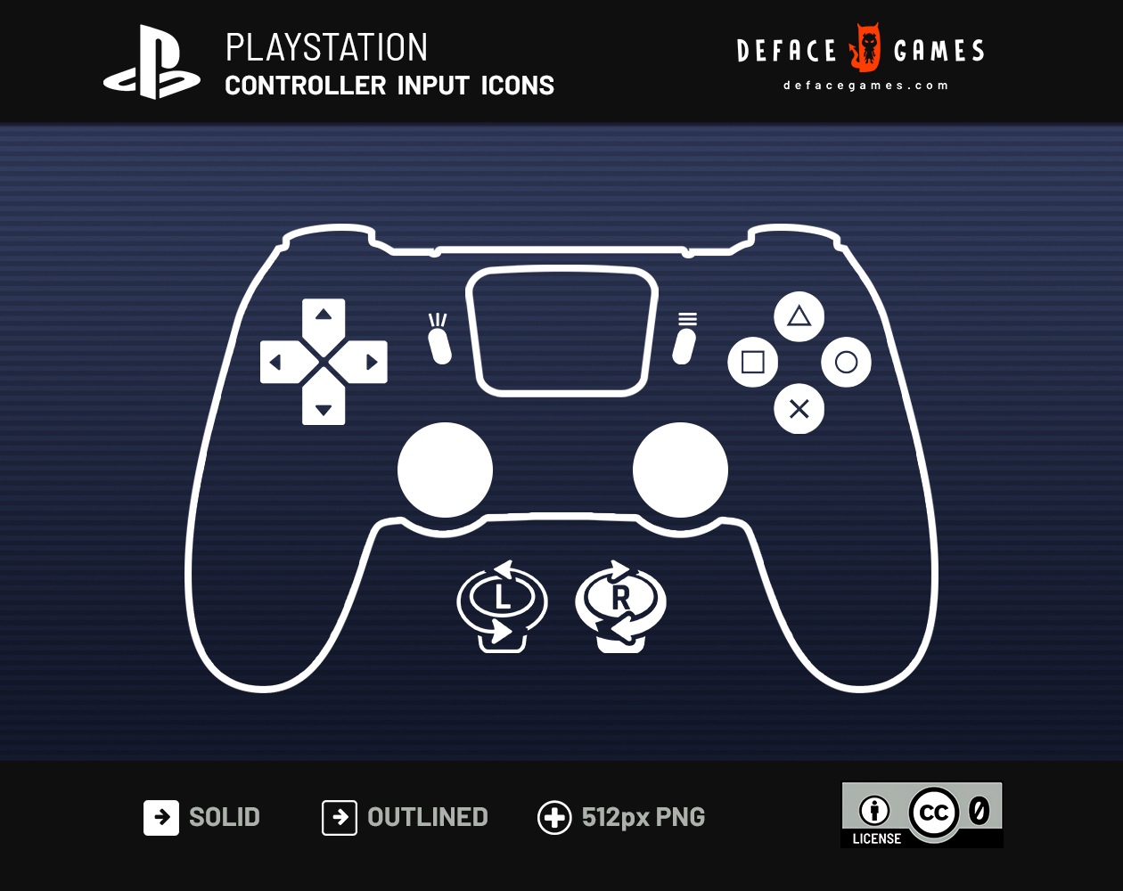 Playstation Controller Input Icons Free by Amanz