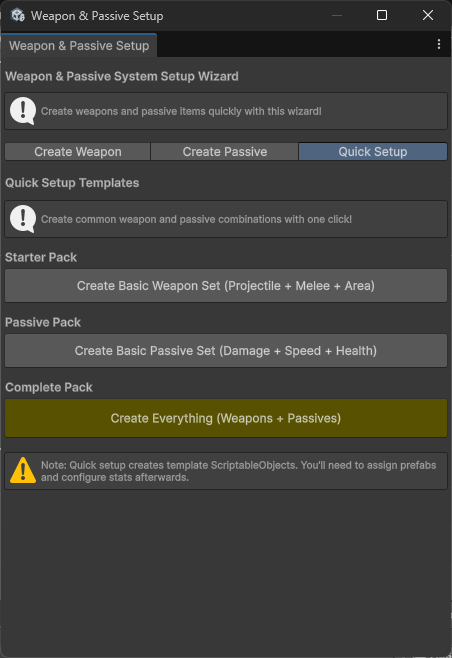 Weapon & Passive System - Complete Roguelike Framework by Mamkafa9