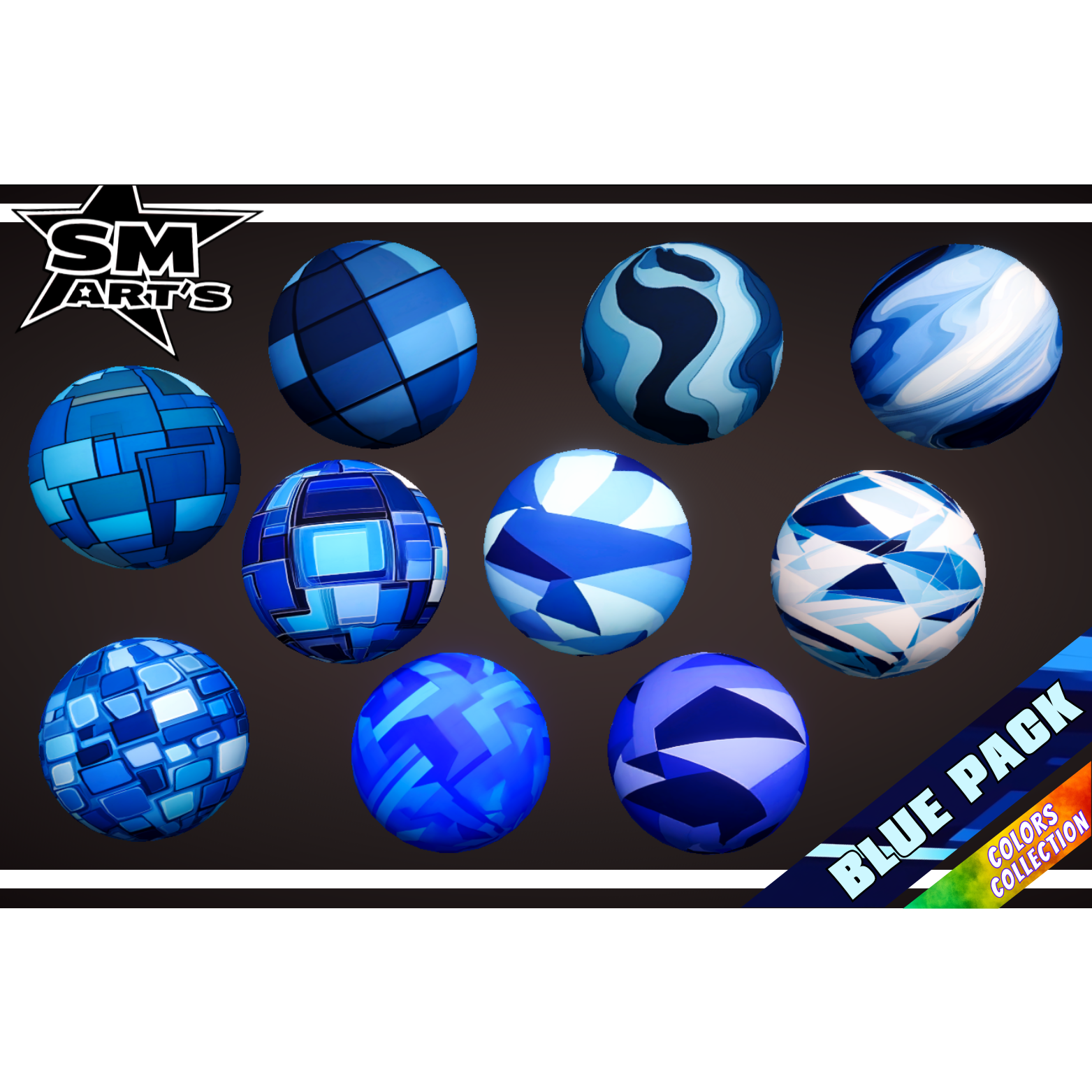 Blue Texture Pack - 50 High-Quality Stylized Materials by SM ART'S