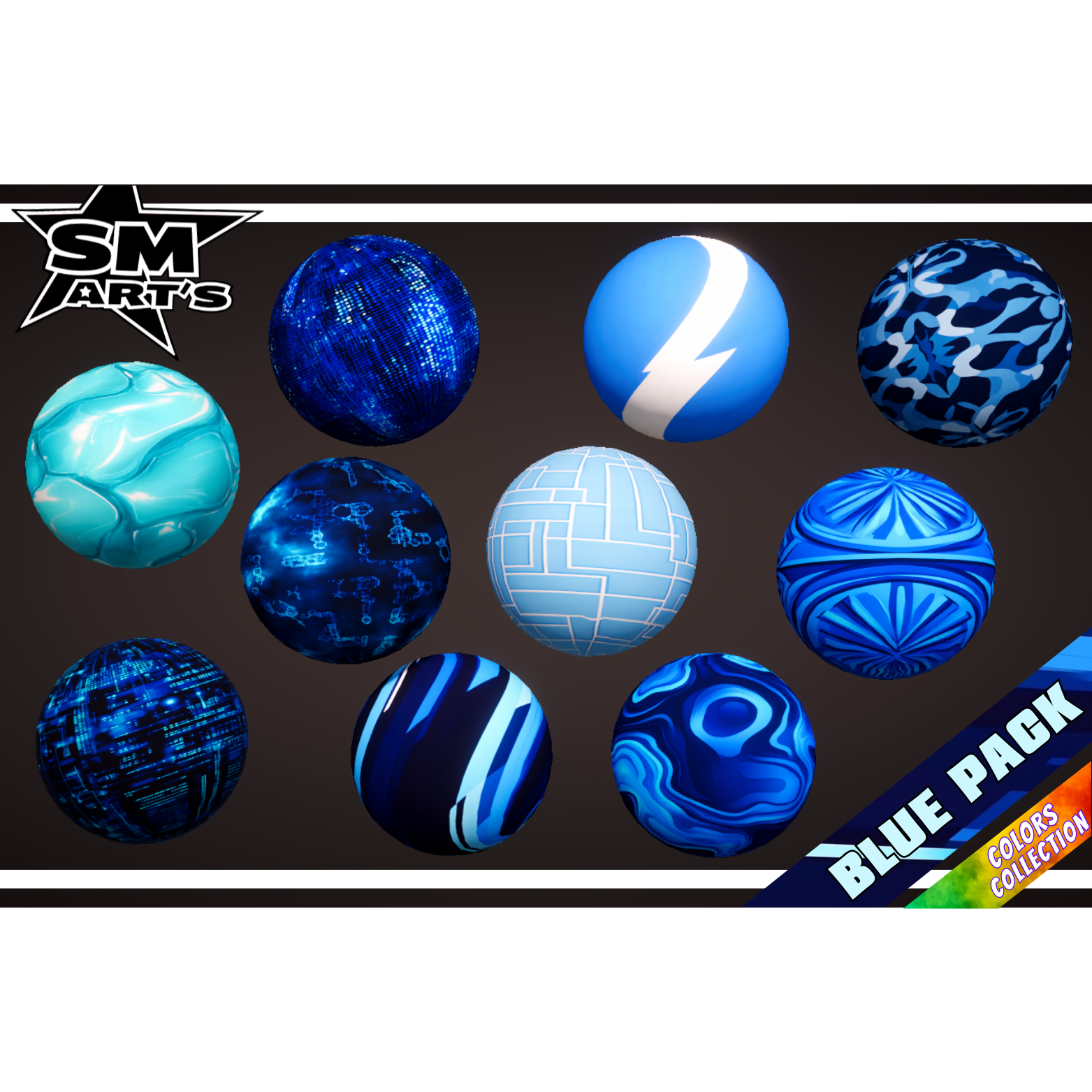 Blue Texture Pack - 50 High-Quality Stylized Materials by SM ART'S