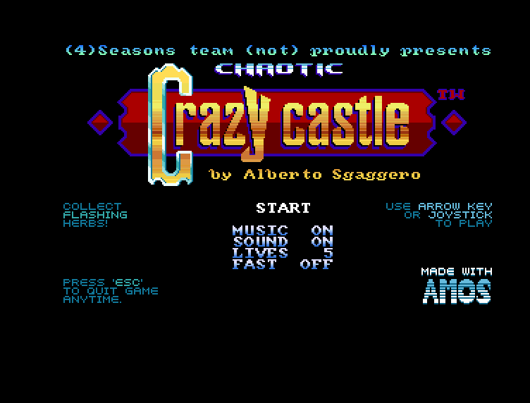 Screenshot 2 for Chaotic Crazy Castle for Commodore AMIGA 500