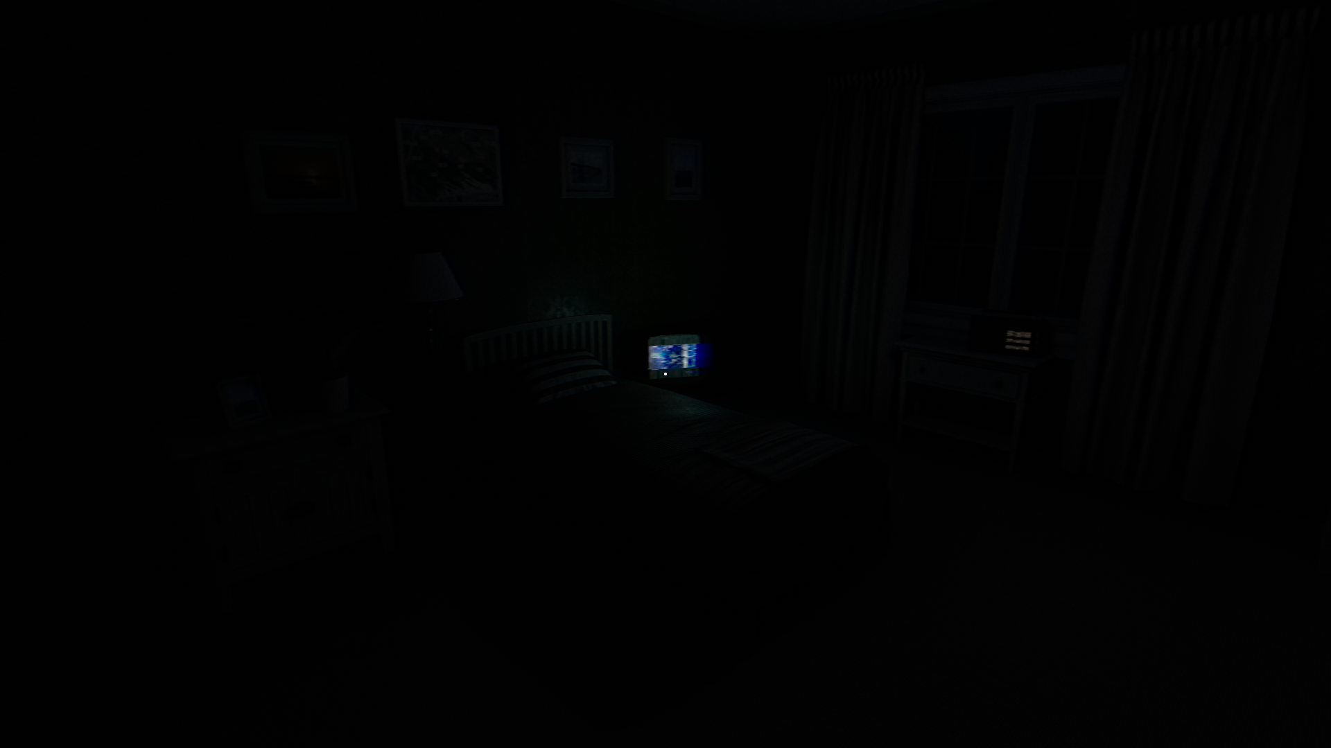 Hiding spot inside the dimly lit living room