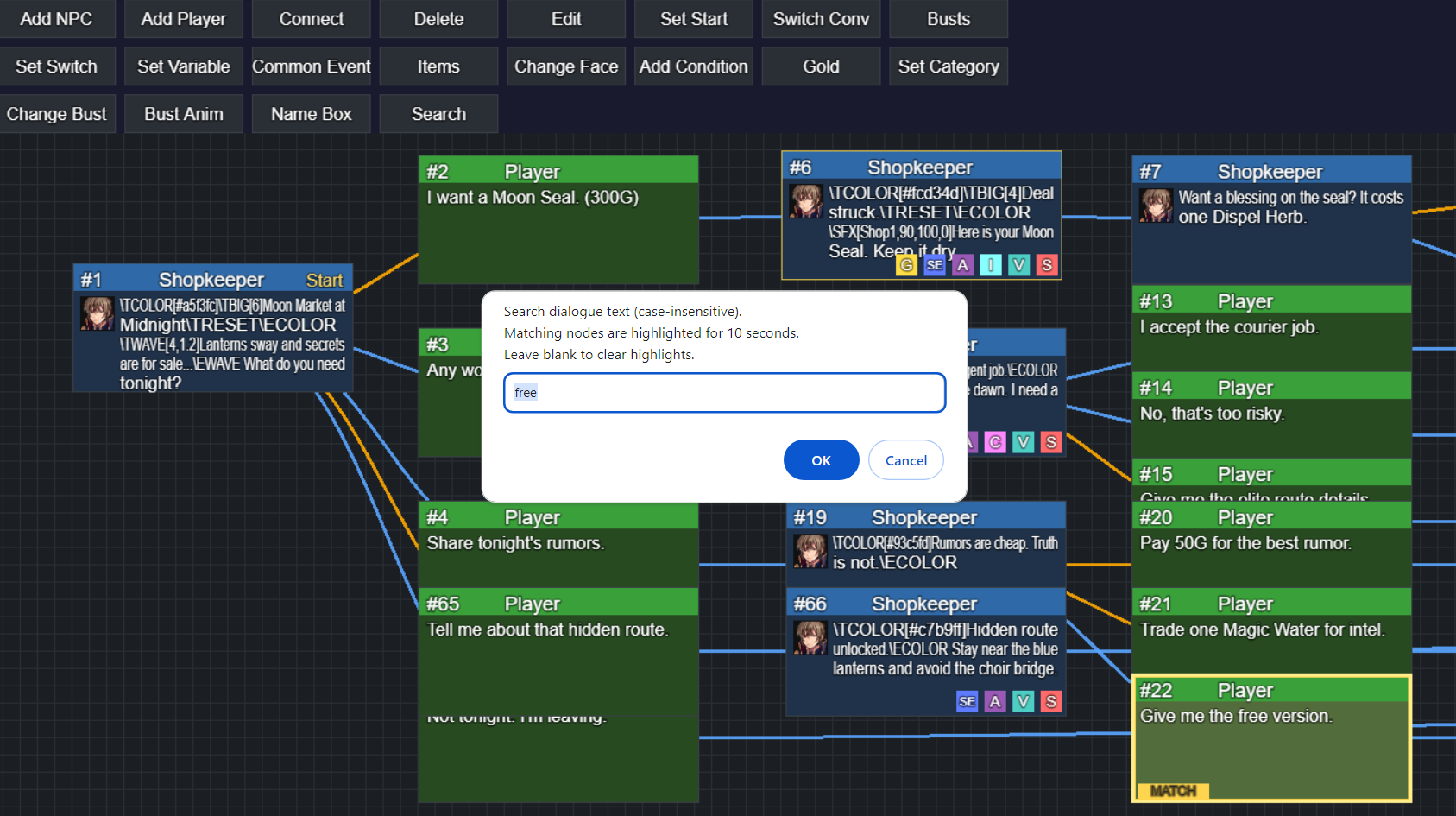 Visual Dialogue Branches for RPG Maker MZ/MV by BitQuest Studio