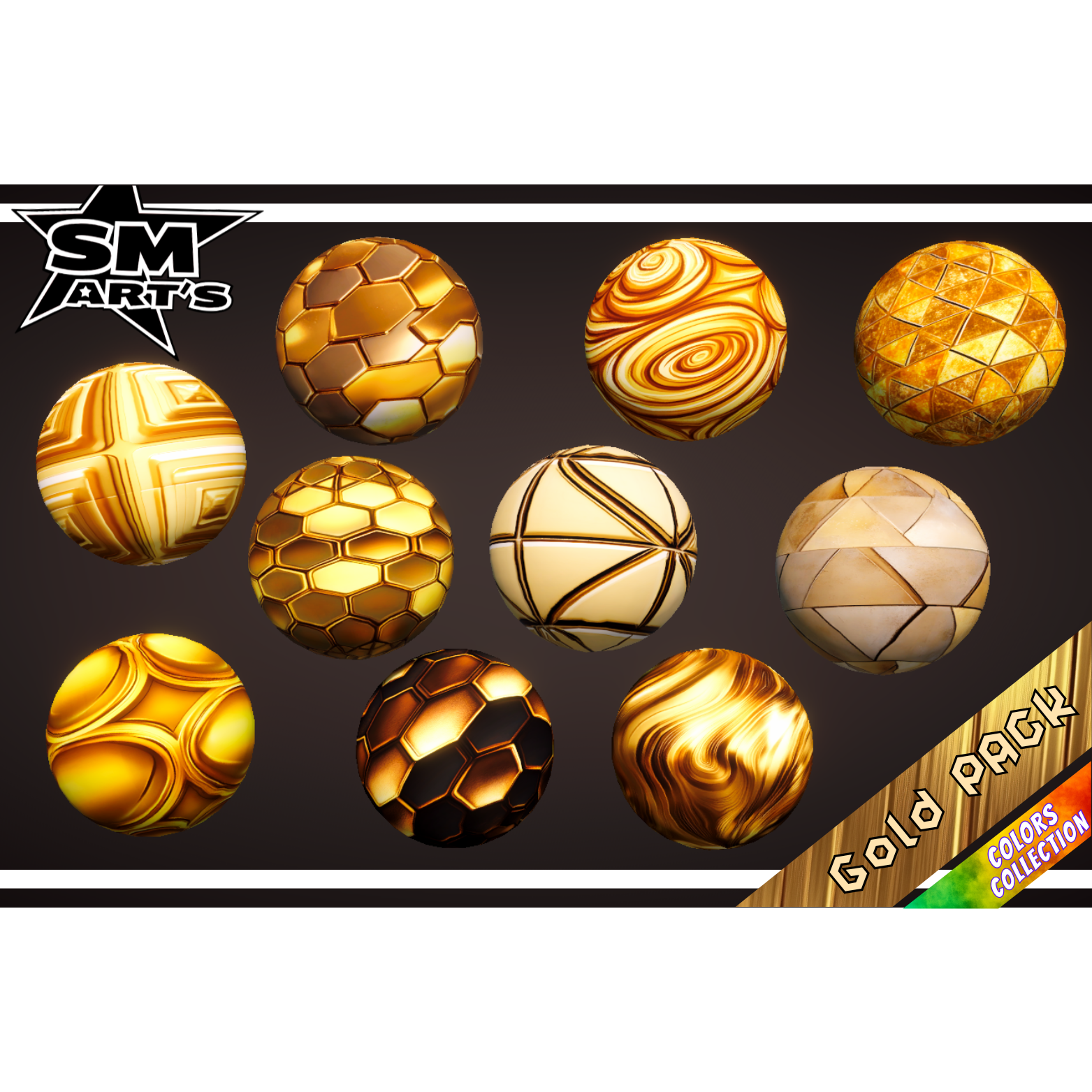 Gold Texture Pack - 50 High-Quality Stylized Materials by SM ART'S