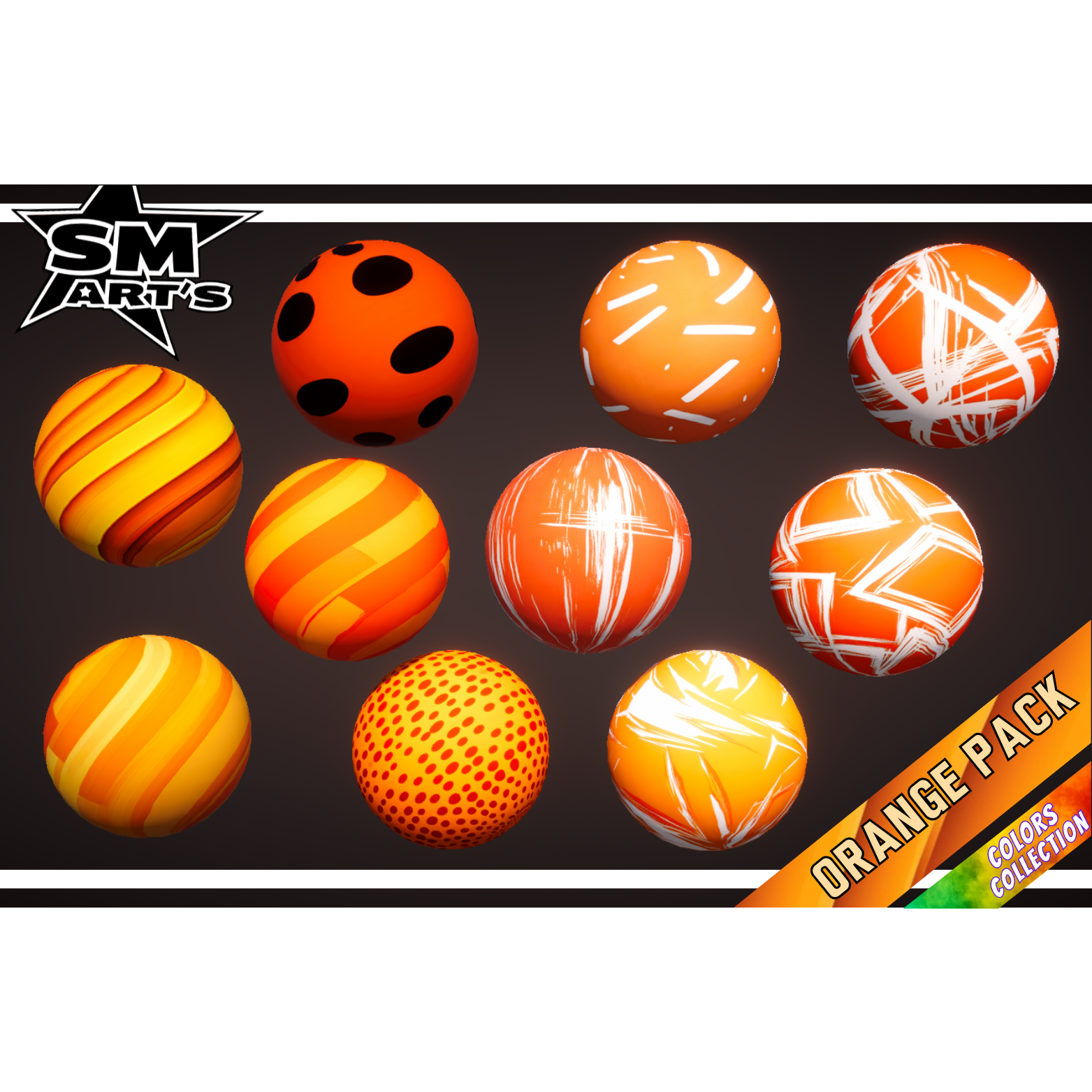 Orange Texture Pack - 50 High-Quality Stylized Materials by SM ART'S