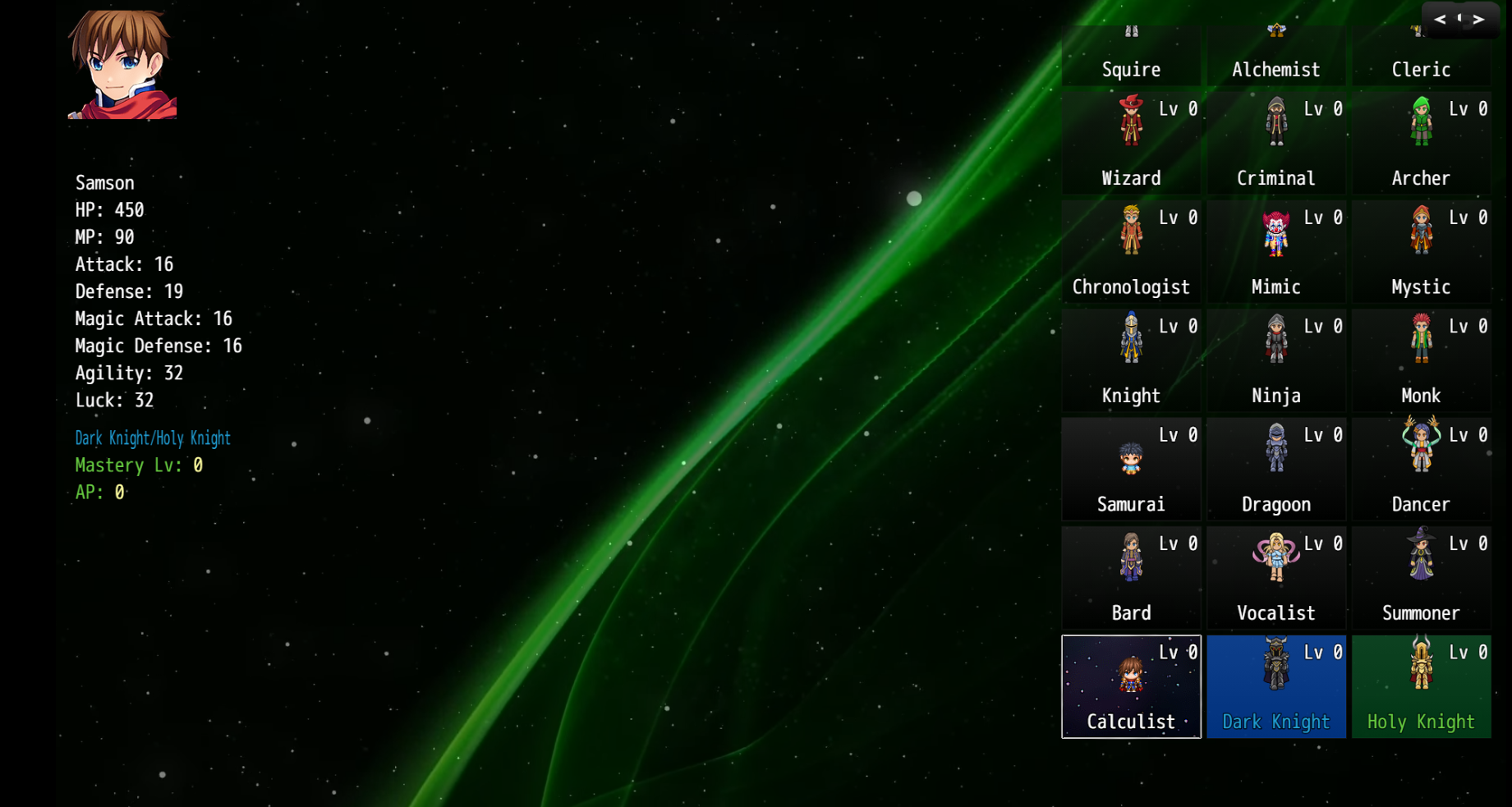 Screenshot 2 for Phantom's SRPG Gear MZ Complete Job System