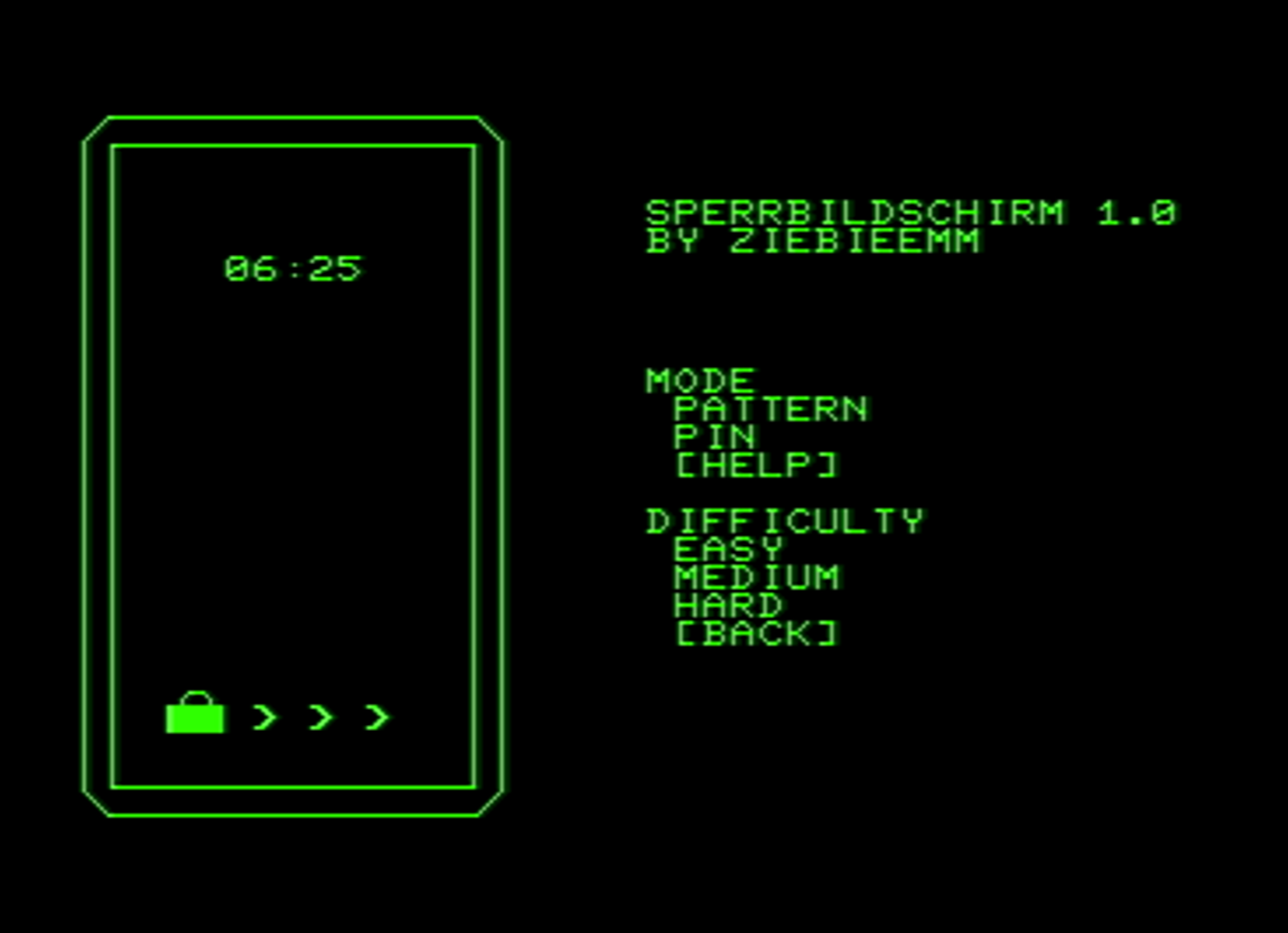 Screenshot 2 for Sperrbildschirm (Commodore PET, C64, C128, Plus4)