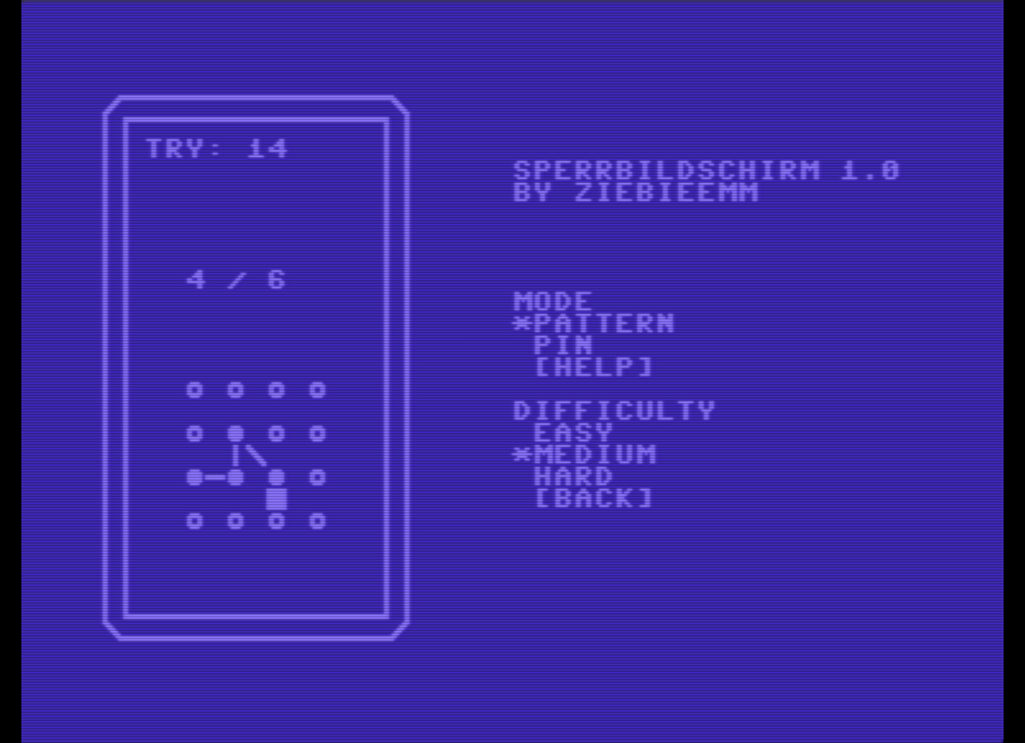 Screenshot 3 for Sperrbildschirm (Commodore PET, C64, C128, Plus4)